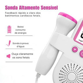 Detector de Som Fetal - Uso Doméstico Com Monitor de Frequência Cardíaca