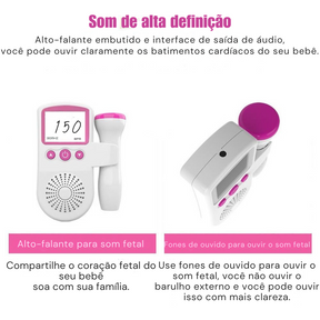 Detector de Som Fetal - Uso Doméstico Com Monitor de Frequência Cardíaca