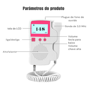 Detector de Som Fetal - Uso Doméstico Com Monitor de Frequência Cardíaca