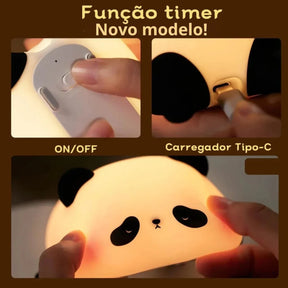 LUMINÁRIA PANDA DE SILICONE - COM CONTROLE PELO TOQUE