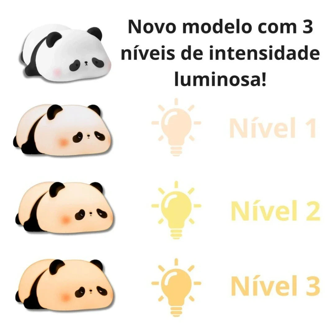 LUMINÁRIA PANDA DE SILICONE - COM CONTROLE PELO TOQUE