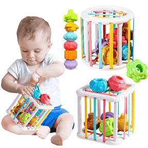 Brinquedos Montessoriano | Blocos de Forma Colorida - 0~36 meses