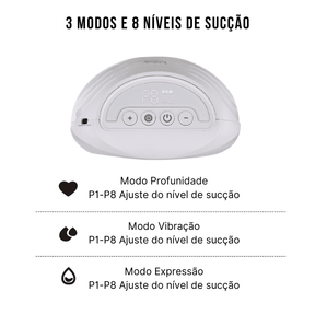 Bombinha de Tirar Leite Elétrica 180ml + 10 Sacos Armazenamento Leite