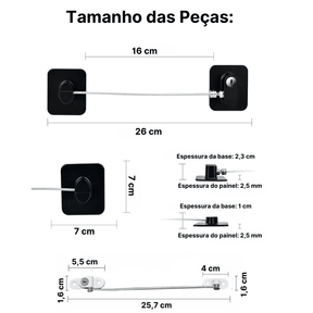 Trava de Segurança para Bebês Cabo de Aço com Chaves - Maternil