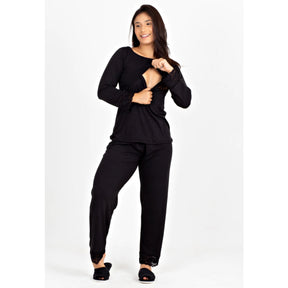 Pijama Amamentação Longo Calça e Blusa