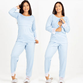 Pijama Amamentação Longo Calça e Blusa