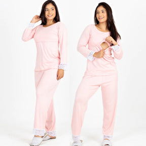 Pijama Amamentação Longo Calça e Blusa