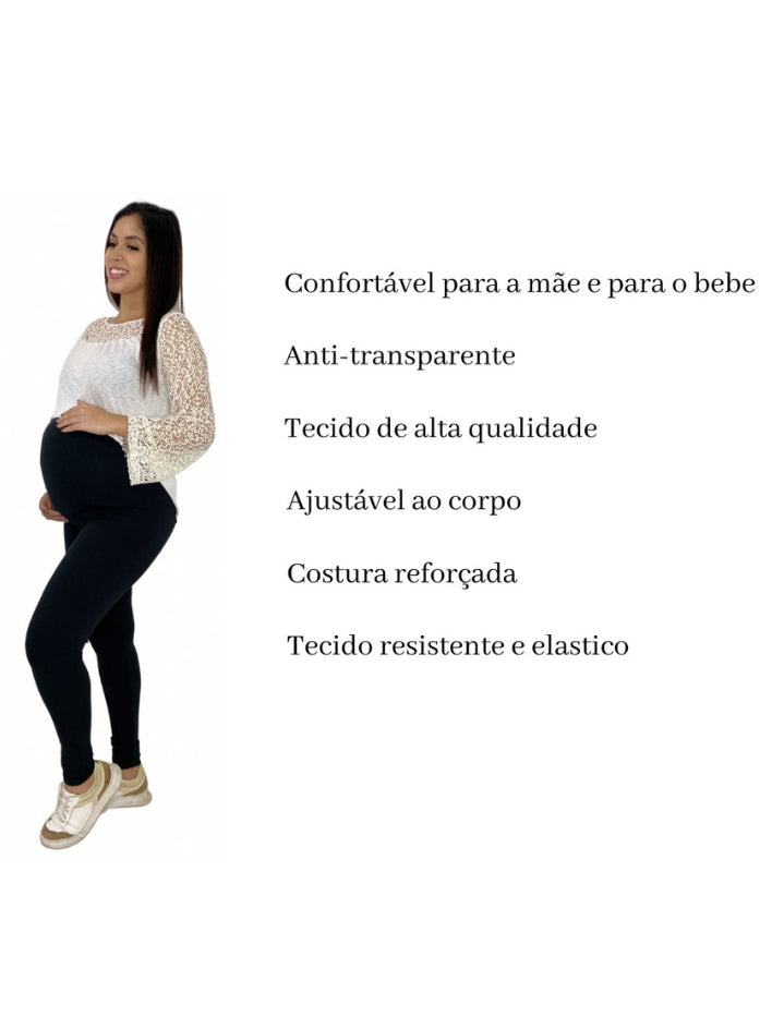 Legging Maternidade Cós Alto