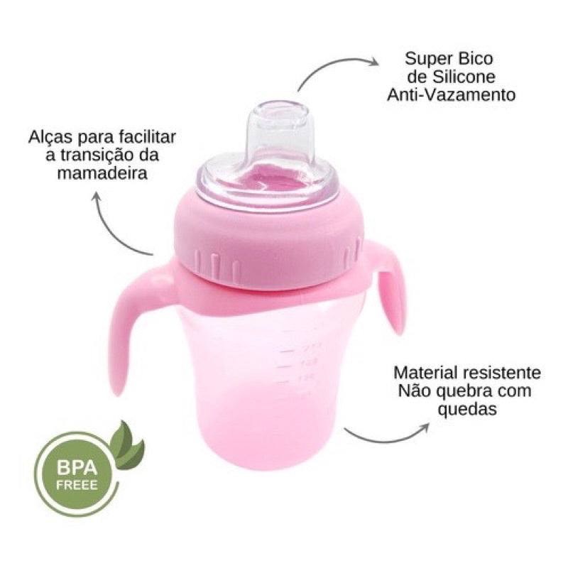 Copo Para Bebê Bico Silicone Anti-Vazamento