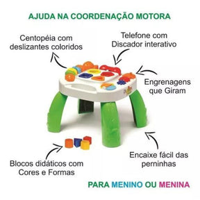 Mesa Didática Play Time Desenvolvimento do seu Bebê