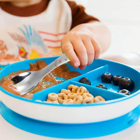 Kit de Talheres Infantil Aço Inoxidável Prata 4 Peças - Maternil